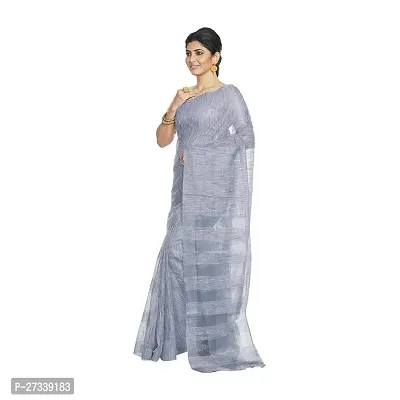 Designer Grey Cotton Silk Saree Without Blouse Piece For Women-thumb2