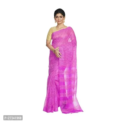 Stylish Pink Art Silk Cotton Saree without Blouse piece For Women