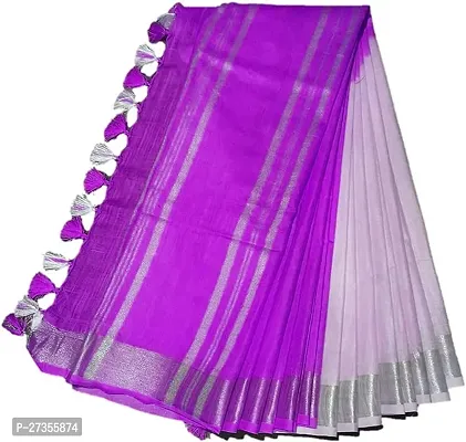 Stylish Cotton Saree Without Blouse Piece For Women