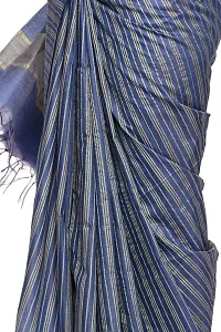 Designer Grey Cotton Silk Saree Without Blouse Piece For Women-thumb3