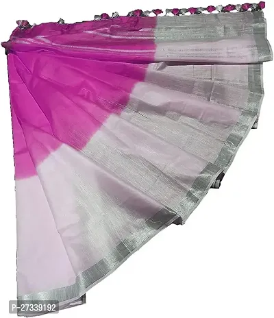 Designer Pink Cotton Saree Without Blouse Piece For Women-thumb2