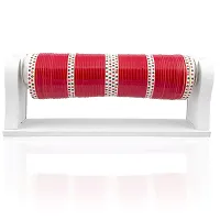 Desire Collection Acrylic  Crystal Chuda Bangles Set for Women (Red_200gm)-thumb1