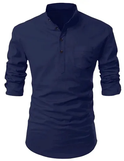 Life Roads Solid Kurta for Mens