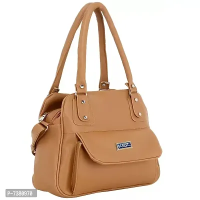 Stylish Brown Pu Solid Handbags For Women-thumb5