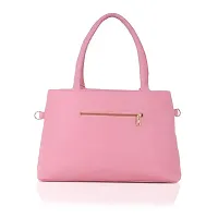 Stylish Pink Pu Solid Handbags For Women-thumb4