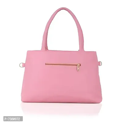Stylish Pink Pu Solid Handbags For Women-thumb5