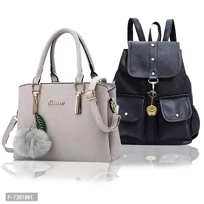 Trendy Cute Handy Hand-Held Shoulder Bag And Backpack Combo For Women