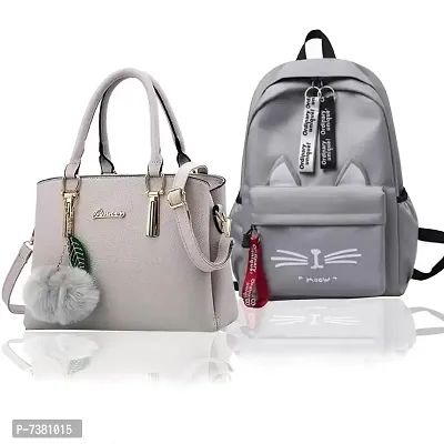 Trendy Cute Handy Hand-Held Shoulder Bag And Backpack Combo For Women