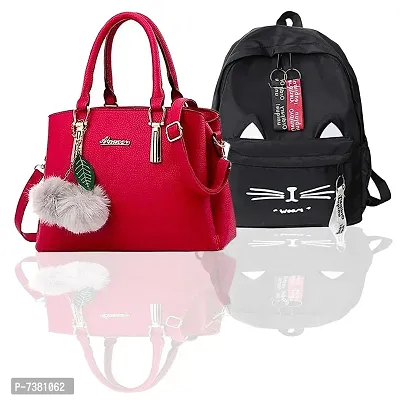 Trendy Cute Handy Hand-Held Shoulder Bag And Backpack Combo For Women