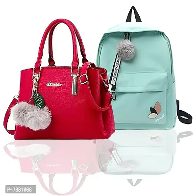 Trendy Cute Handy Hand-Held Shoulder Bag And Backpack Combo For Women