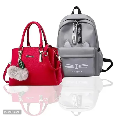 Trendy Cute Handy Hand-Held Shoulder Bag And Backpack Combo For Women