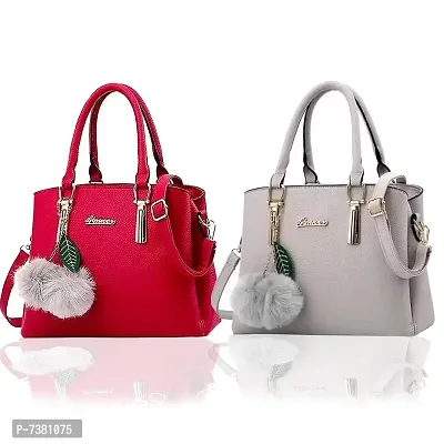 Multicoloured Pu Solid Handbags For Women-thumb0