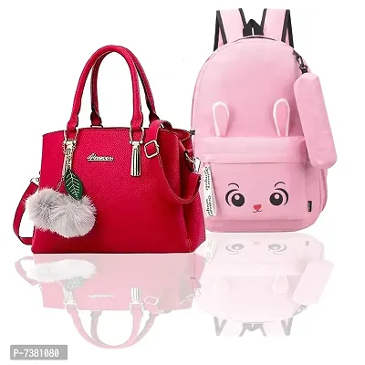 Trendy Cute Handy Hand-Held Shoulder Bag And Backpack Combo For Women