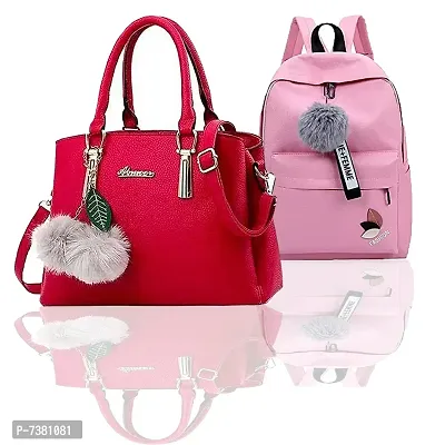 Trendy Cute Handy Hand-Held Shoulder Bag And Backpack Combo For Women