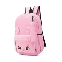 Stylish Pink PU Printed Backpacks For Women And Girls-thumb2