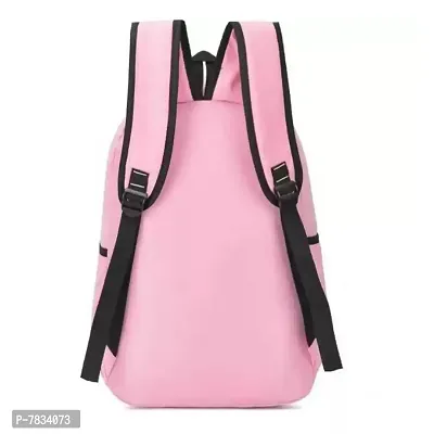 Stylish Pink PU Printed Backpacks For Women And Girls-thumb5