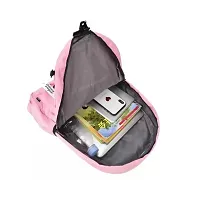 Stylish Pink PU Printed Backpacks For Women And Girls-thumb1