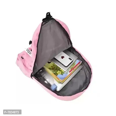 Stylish Pink PU Printed Backpacks For Women And Girls-thumb2