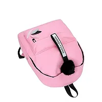 Stylish Pink PU Printed Backpacks For Women And Girls-thumb3