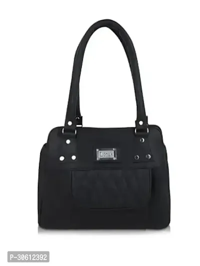 Stylish Black PU Handbag For Women-thumb0