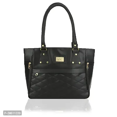 Stylish Black PU Handbag For Women-thumb0