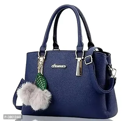 Stylish Blue PU Handbag For Women-thumb0