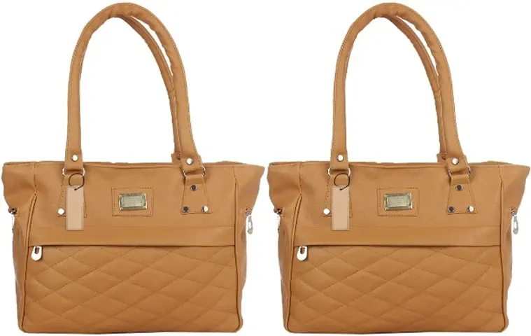 Stylish Solid Handbags For Women- Pack Of 2