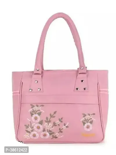 Stylish Pink PU Handbag For Women-thumb0