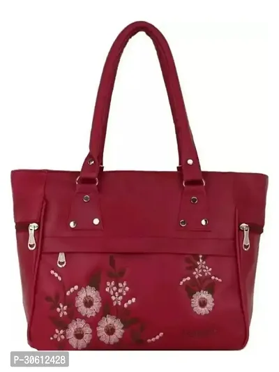 Stylish Maroon PU Handbag For Women-thumb0