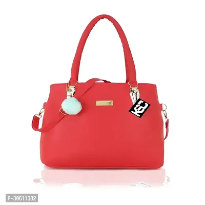 Stylish Red PU Handbag For Women-thumb0