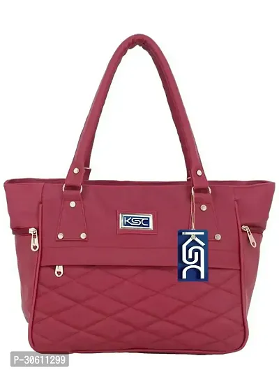 Stylish Maroon PU Handbag For Women-thumb0