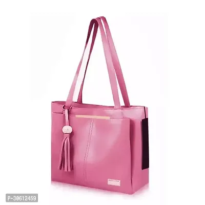 Stylish Pink PU Handbag For Women-thumb0