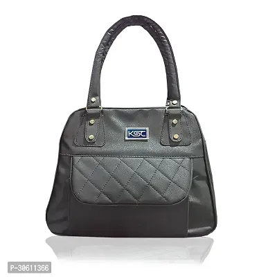 Stylish Grey PU Handbag For Women-thumb0