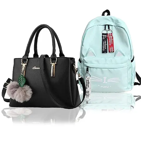 Trendy Cute Handy Hand-Held Shoulder Bag And Backpack Combo For Women