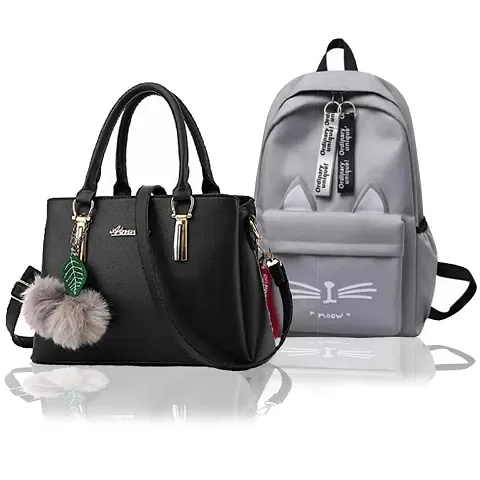 Pu Solid Handbags For Women