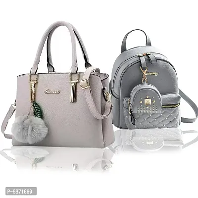 Classic PU Solid Handbags with Backpacks for Women