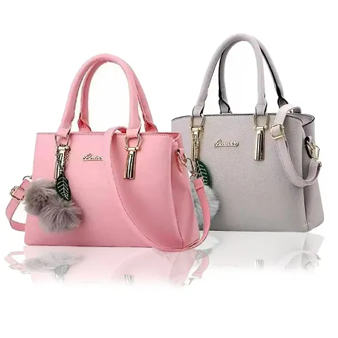 Pu Solid Handbags For Women