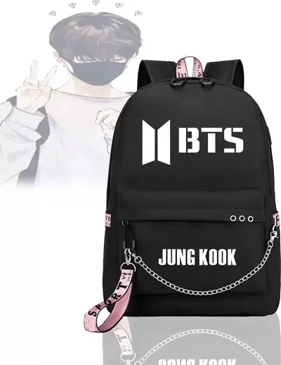 Backpack Bts Junk Kook College Casual Tuition Bag (15 L)