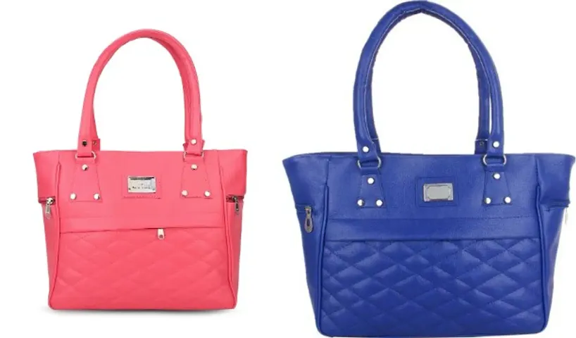 Women Multicolored PU Leather Solid Handbags (Pack Of 2)