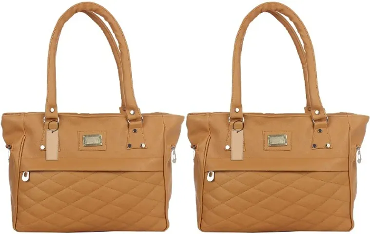 Stylish Solid Handbags For Women- Pack Of 2
