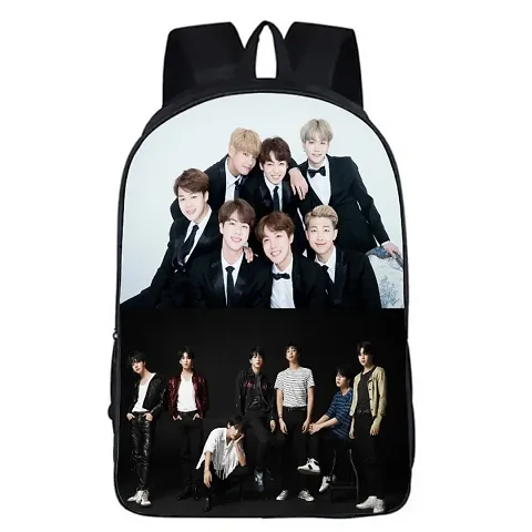 GIRLS TRENDY SCHOOL COLLEGE CASUAL BTS LOVER STYLISH BACKPACK JIMIN , TAEHYUNG , V , JUNGKOOK ETC .