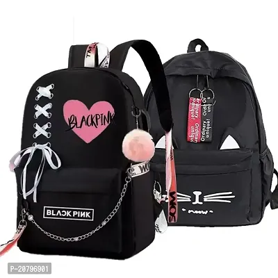 Classic Solid Backpacks for Women Set of 2