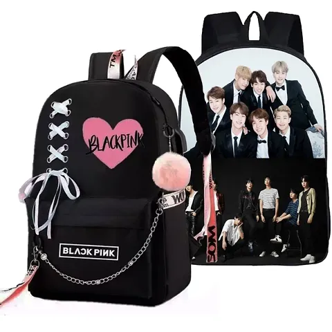 Bts bag, Blackpink Bag, Backpack, Office Bag, Kids bag, Girls Backpack, Women Backpack, Bags, combo bags, School bag,