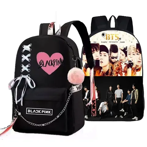 Bts bag, Blackpink Bag, Backpack, Office Bag, Kids bag, Girls Backpack, Women Backpack, Bags, combo bags, School bag,