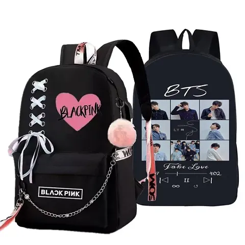 Bts bag, Blackpink Bag, Backpack, Office Bag, Kids bag, Girls Backpack, Women Backpack, Bags, combo bags, School bag,