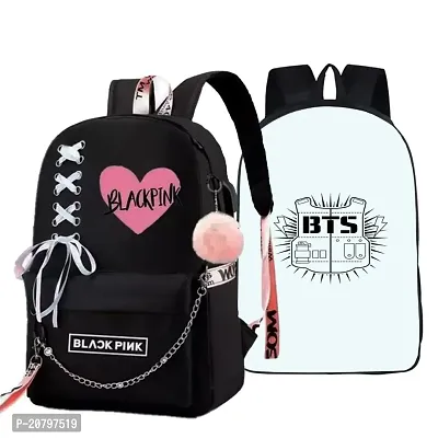 Bts bag, Blackpink Bag, Backpack, Office Bag, Kids bag, Girls Backpack, Women Backpack, Bags, combo bags, School bag,-thumb0