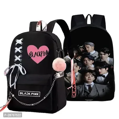 Bts bag, Blackpink Bag, Backpack, Office Bag, Kids bag, Girls Backpack, Women Backpack, Bags, combo bags, School bag,-thumb0