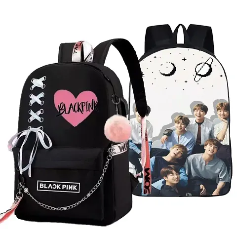 Bts bag, Blackpink Bag, Backpack, Office Bag, Kids bag, Girls Backpack, Women Backpack, Bags, combo bags, School bag,