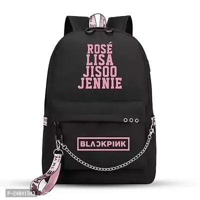 Latest Trending Taehyung print Stylish Waterproof Casual Simple College School Bag  Tuition Girls Backpack With Special BTS Print for Blackpink Lovers