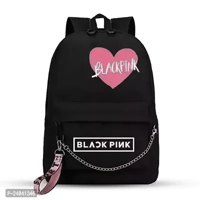 Latest Trending Taehyung print Stylish Waterproof Casual Simple College School Bag  Tuition Girls Backpack With Special BTS Print for Blackpink Lovers-thumb0